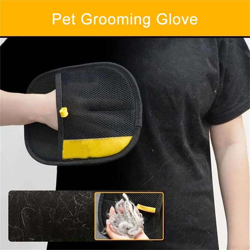 Pet Grooming Glove - ペット用静電気除去グローブ 猫毛除去ブラシ 粘着グローブ 猫用くし クリーニング脱毛グルーミンググローブ