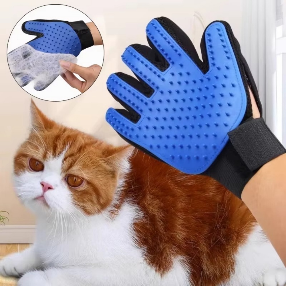 Pet Grooming Glove - ペット用グルーミンググローブ 猫 犬用 バスグローブ 毛取りブラシ クリーニング