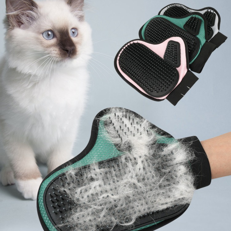 Pet Grooming Glove - ペット猫グルーミング手袋子猫グルーミングセルフクリーニンググローブシリコーンコームブラシペットグルーミング用品猫アクセサリー