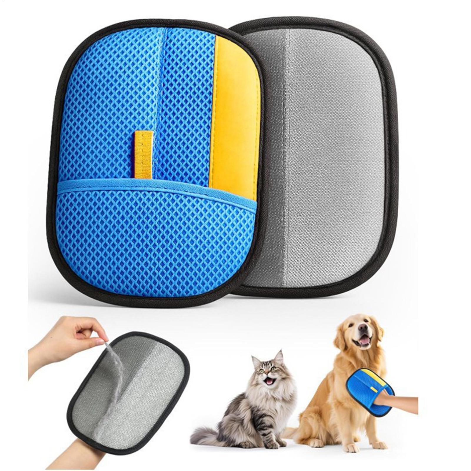 Pet Grooming Glove - ペットの毛取り手袋 猫犬用静電気除去グローブ 再利用可能 洗えるグルーミンググローブ 抜け毛防止グルーミンググローブ ペット用品
