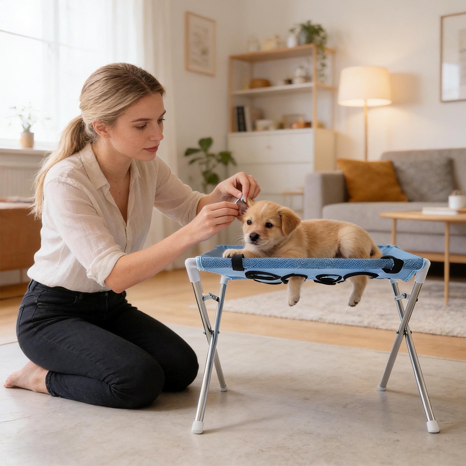 ペットグルーミングハンモックスタンド 折りたたみ式 猫犬用入 - Pet Supplies Discount のレビューと価格