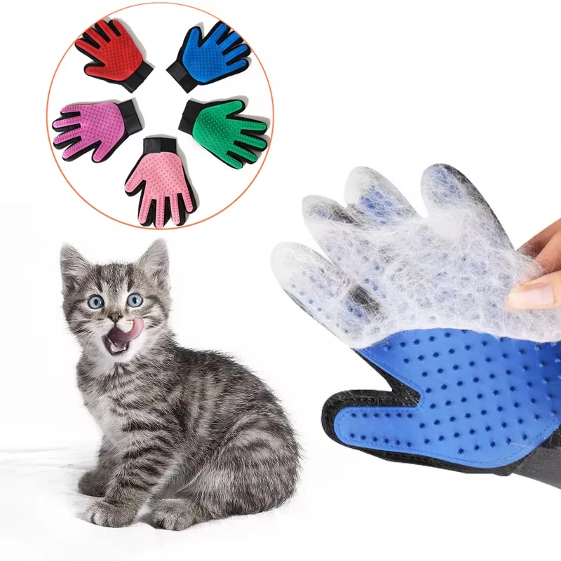 ペットグローブ猫グルーミンググローブ猫の毛取りブラシ手袋犬用 - Pet Grooming Glove のレビューと価格