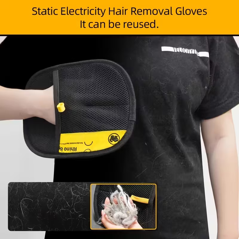 両面ペット毛除去ブラシ＆グルーミンググローブ - 2-in- - Pet Grooming Glove のレビューと価格
