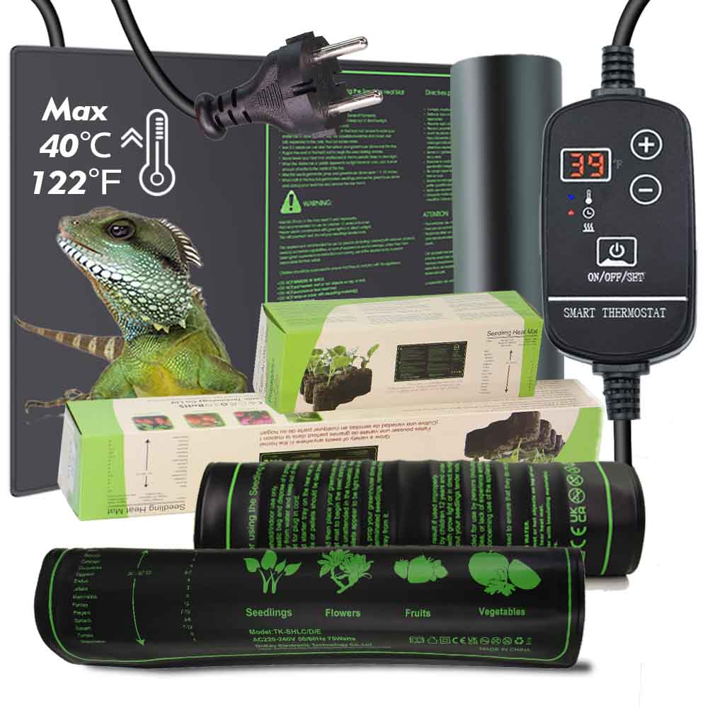 防水爬虫類加熱マット,7〜100W,16〜40 ℃ の植物加 - Reptile Heating Mat のレビューと価格