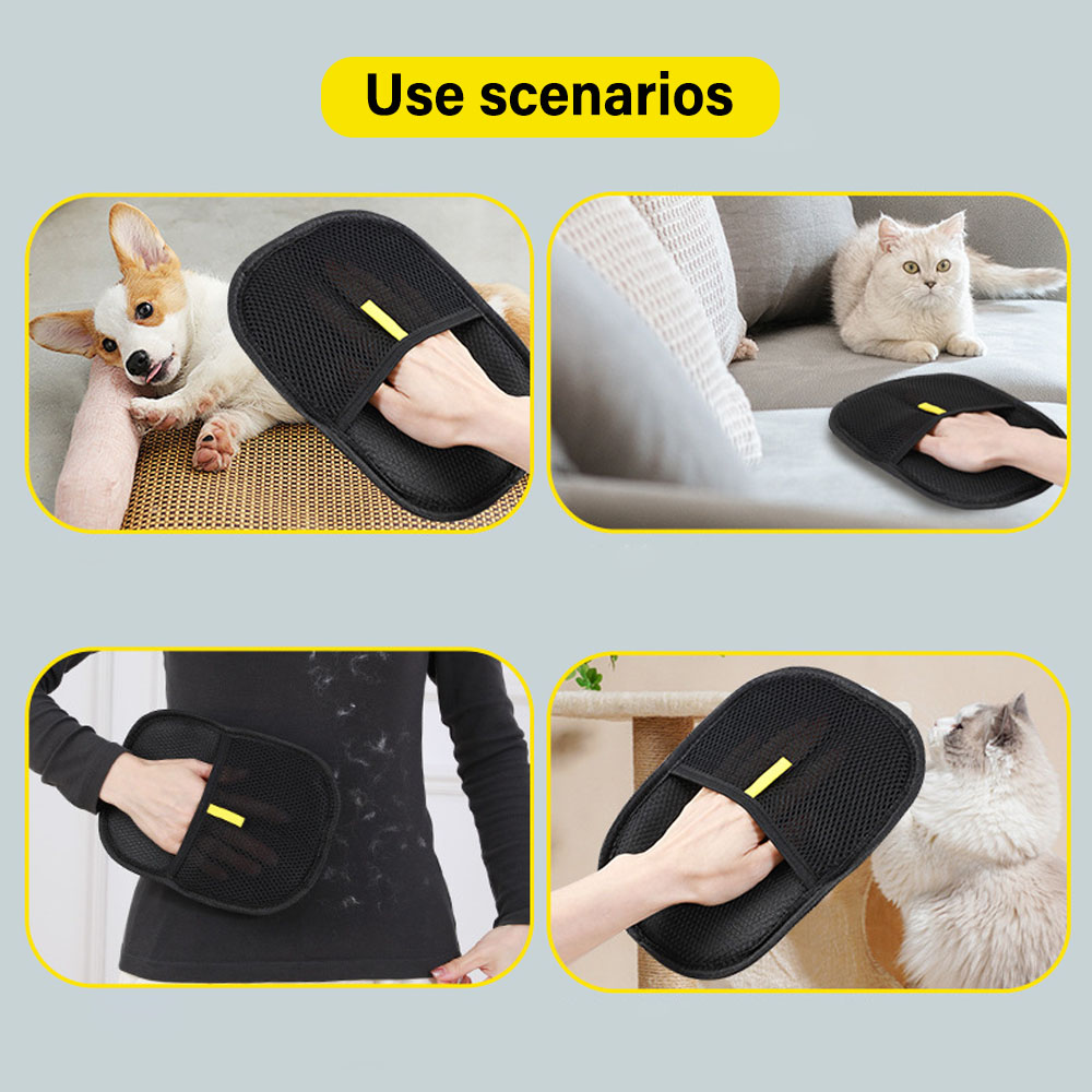 ペットグルーミンググローブ静電気除去ブラシペットの毛除去ブラ - Pet Grooming Glove のレビューと価格