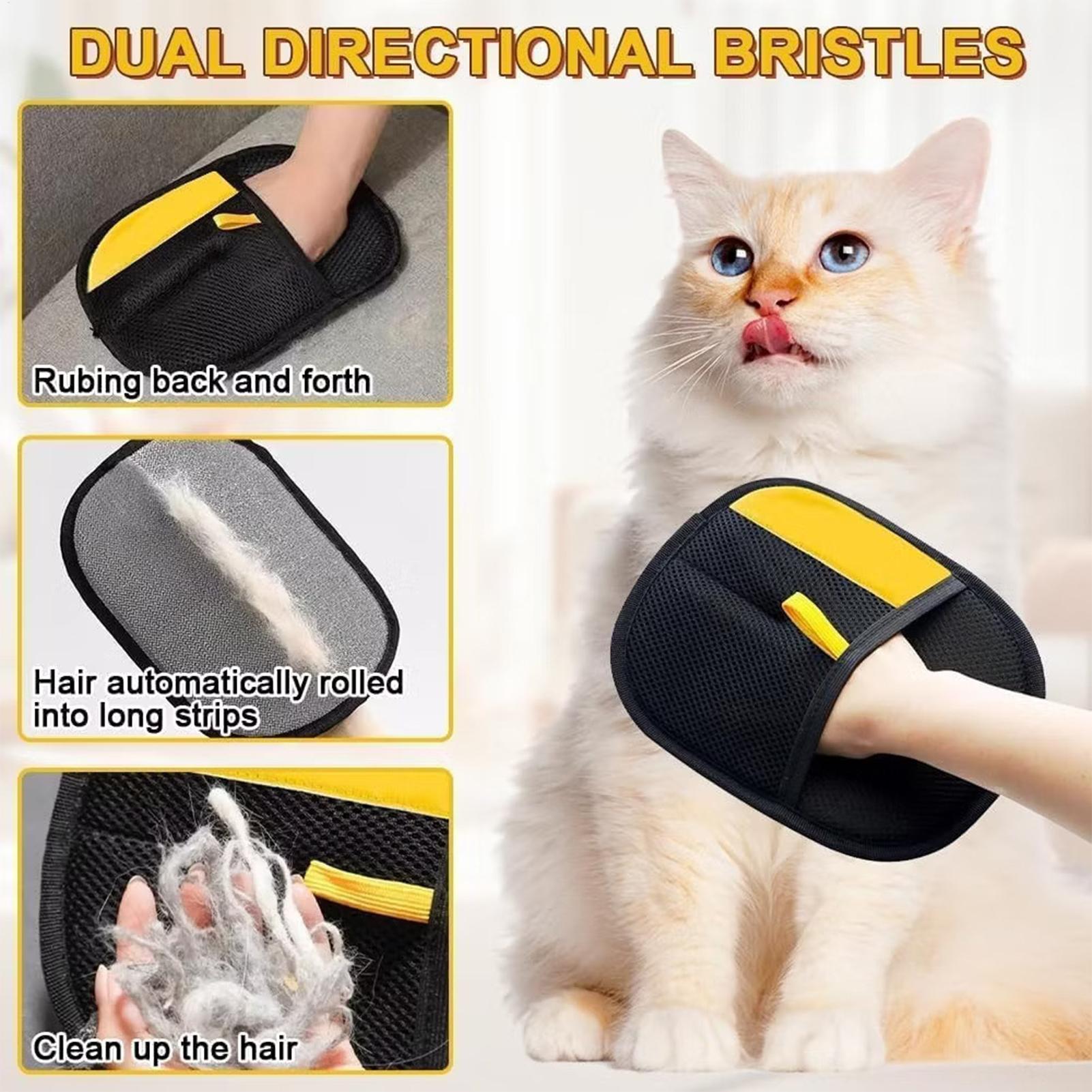ペットの毛取り手袋 猫犬用静電気除去グローブ 再利用可能 洗 - Pet Grooming Glove のレビューと価格
