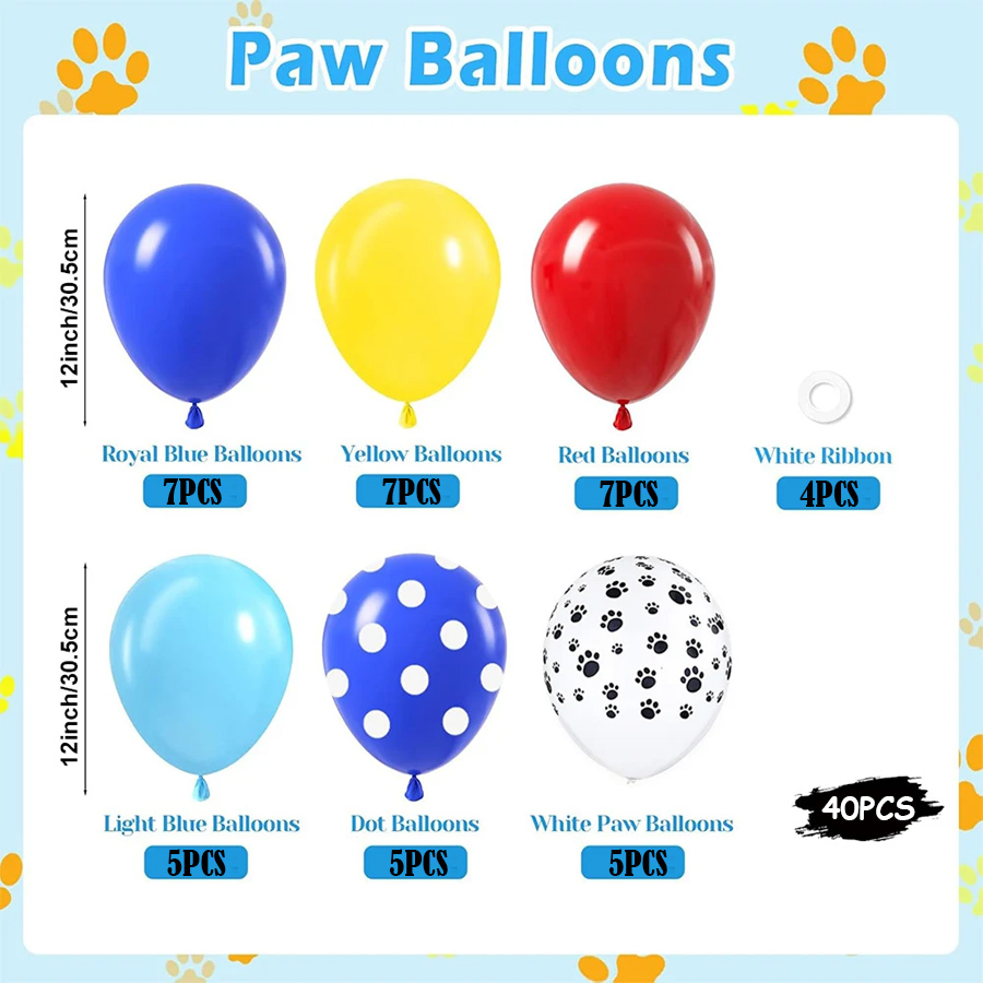 40個入り パウ・パトロール テーマの青、黄、赤のラテックス - Pet Supplies Discount のレビューと価格